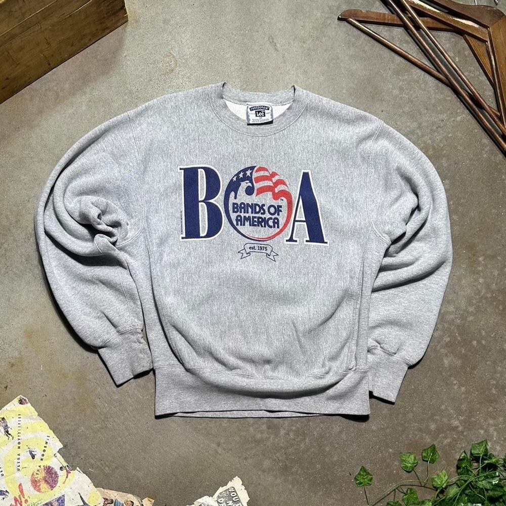 Vintage 90s Bands Of America Reverse Weave Style Crewneck Mens Medium Sweatshirt